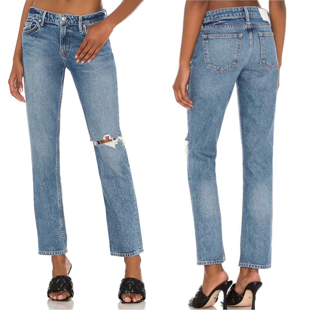 GRLFRND Kate Low Rise Slim Crop Jeans
